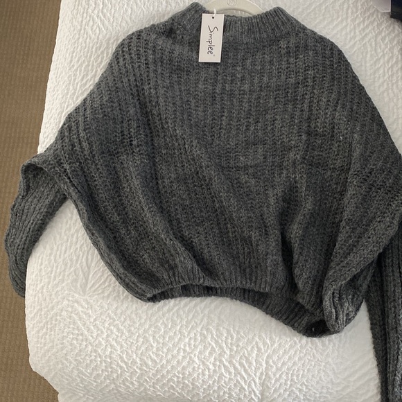 Brand New Grey Simplee Sweater - Picture 3 of 6
